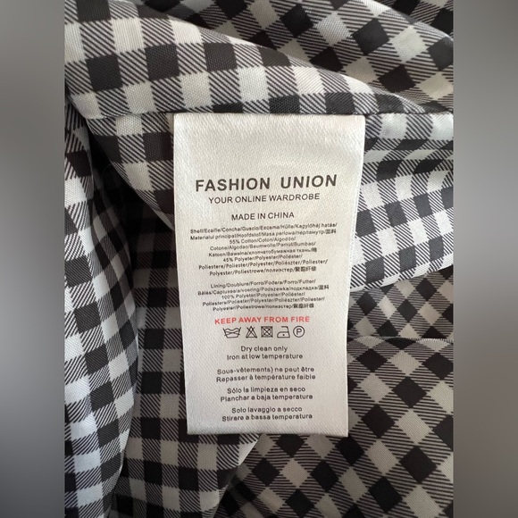 Fashion Union double breasted hooded trench oversized coat with check lining - Picture 12 of 13